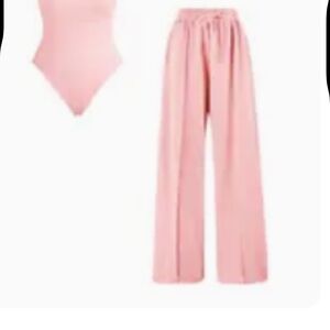 Chic Pink Wide Leg Jumpsuit Brand NEW